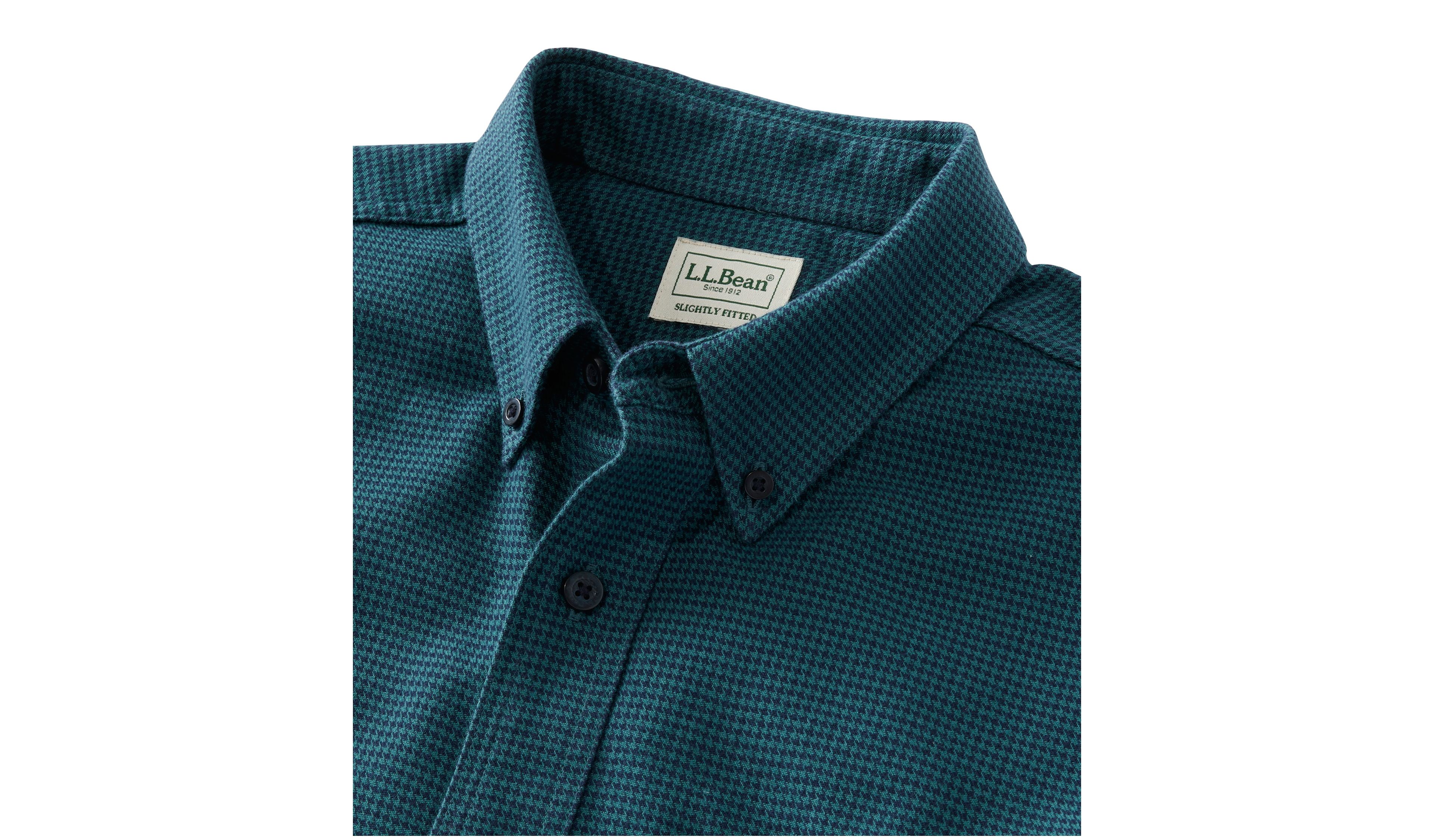 Men's Wicked Good Flannel Shirt, Slightly Fitted, Houndstooth