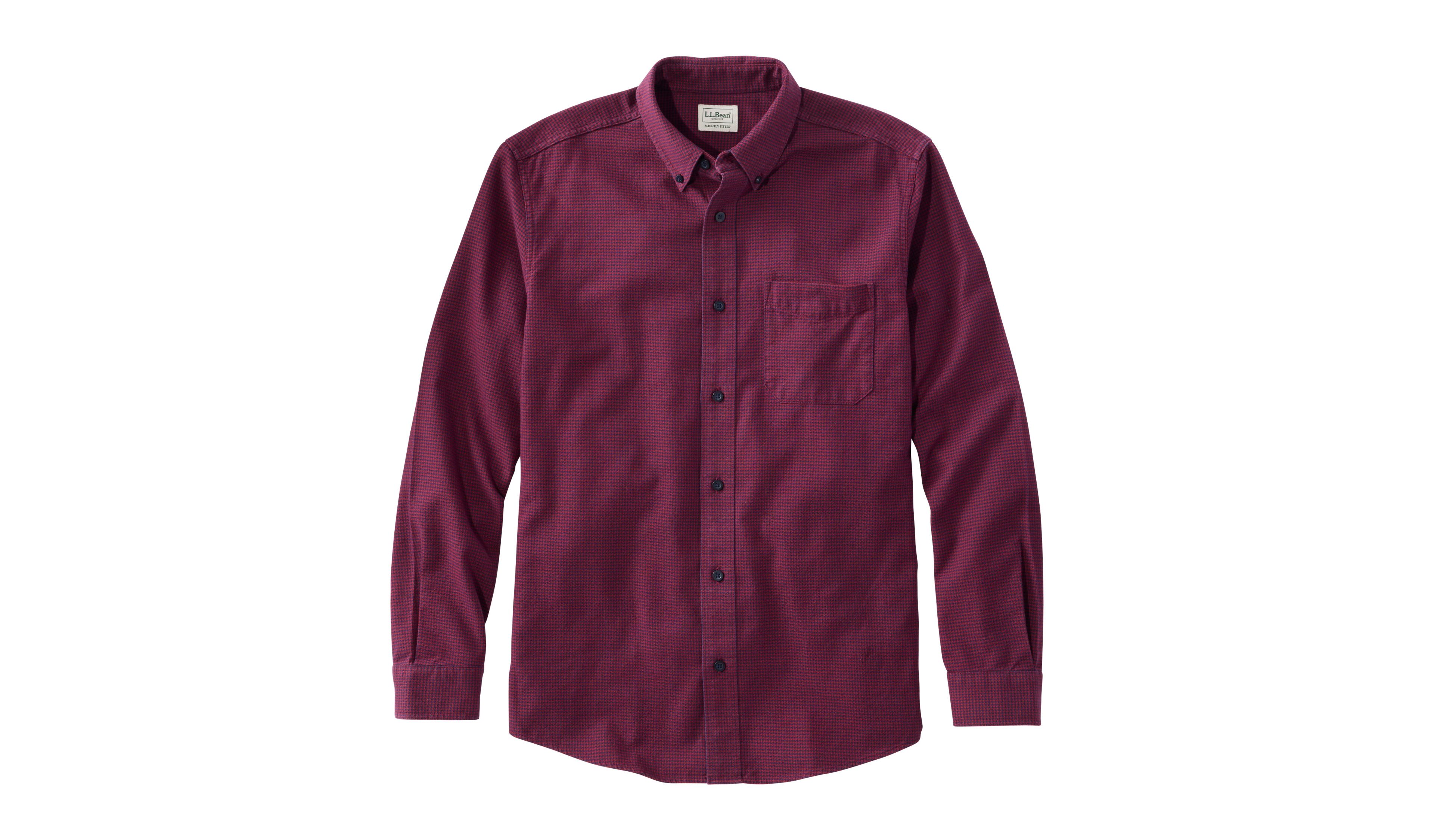 Men's Wicked Good Flannel Shirt, Slightly Fitted, Houndstooth