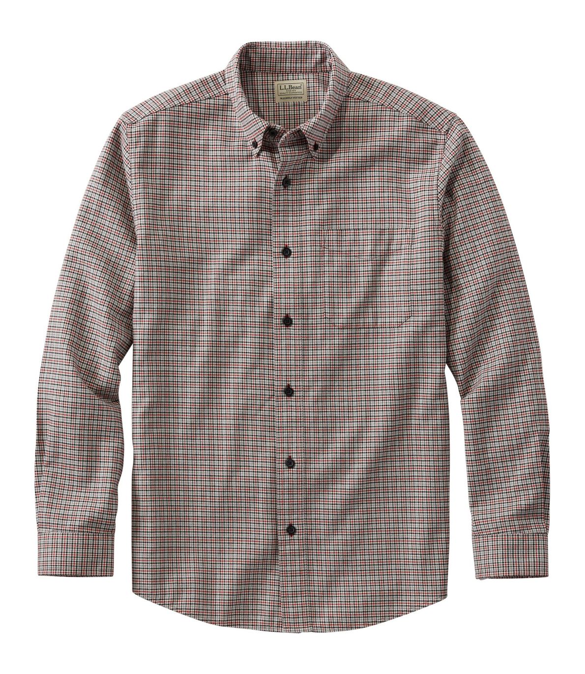 Men's Wicked Good Flannel Shirt, Slightly Fitted, Houndstooth