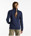 Women's Quilted Sweatshirt, Full-Zip, Classic Navy, small image number 2