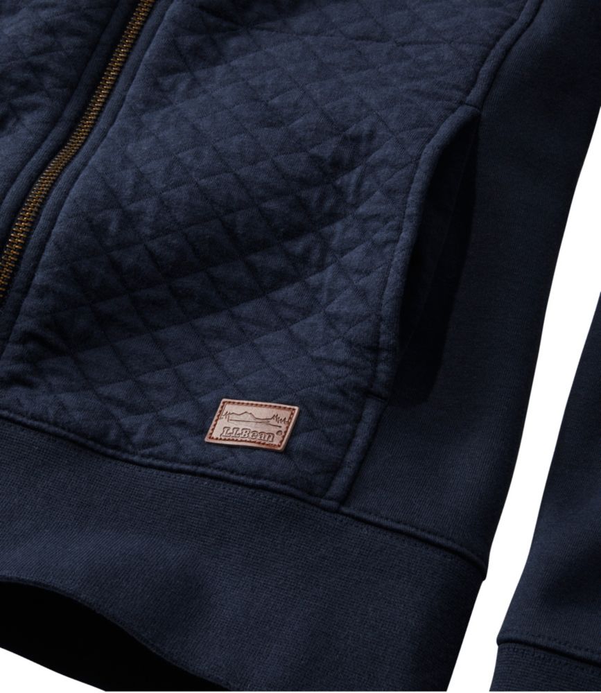 Quilted full zip sweatshirt sale