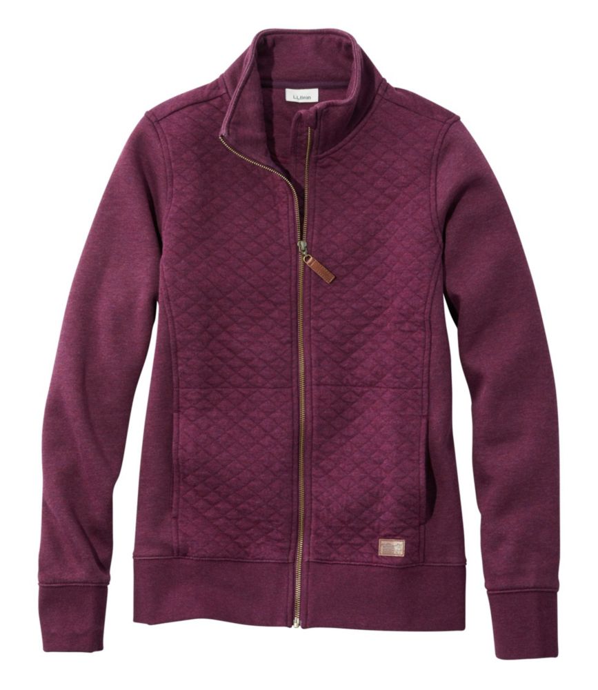Women's Quilted FullZip Sweatshirt Sweatshirts & Fleece at L.L.Bean