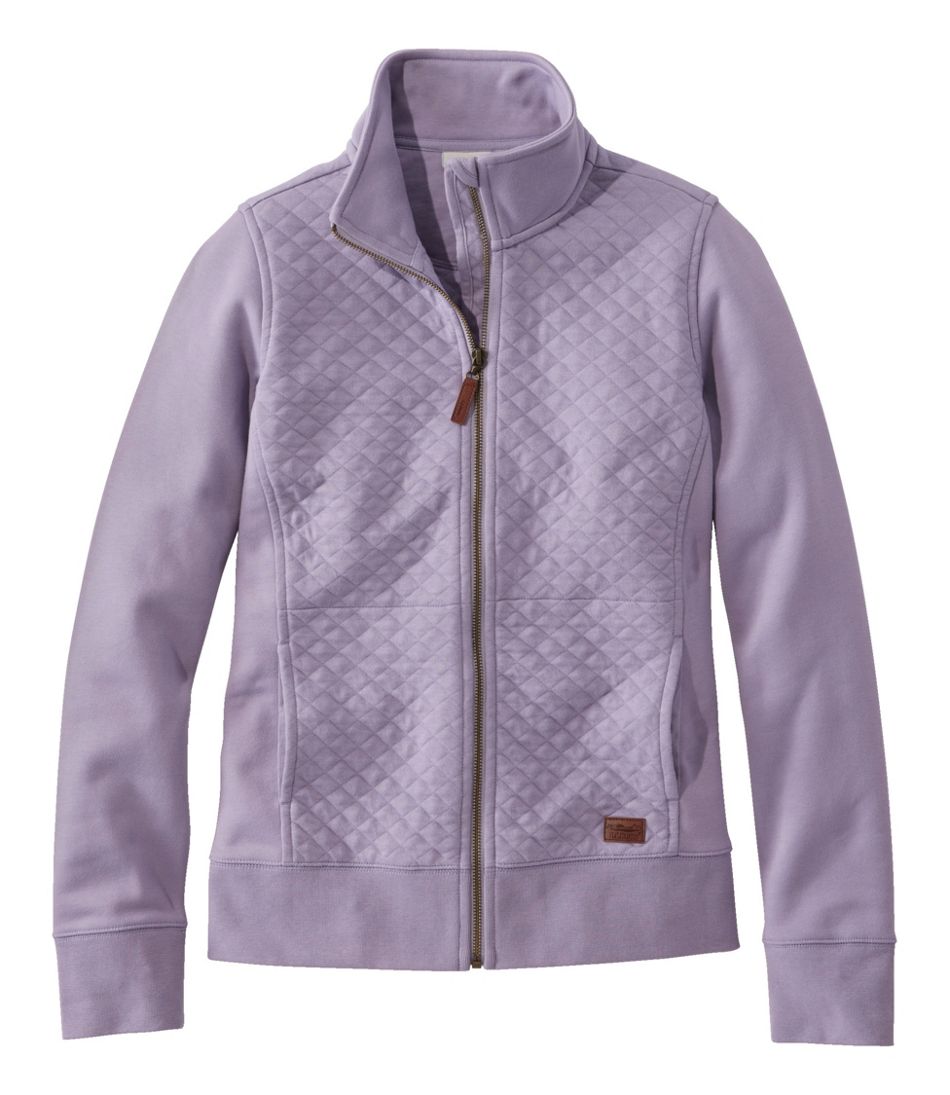 Women's Quilted Quarter-Zip Pullover, Print at L.L. Bean