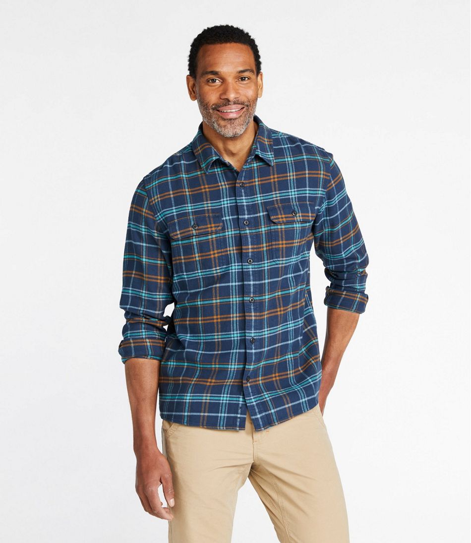 Men's Organic Flannel Shirt, Slightly Fitted | Casual Button-Down 