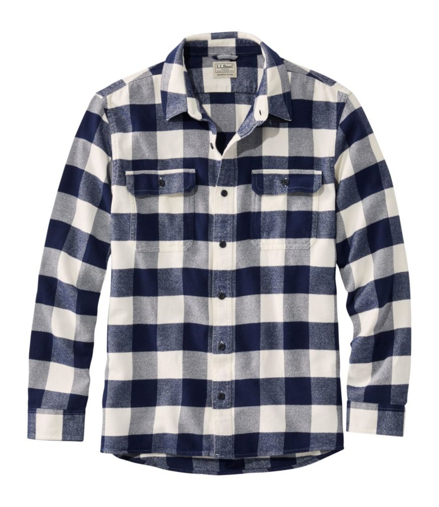 Men's Organic Flannel Shirt, Slightly Fitted