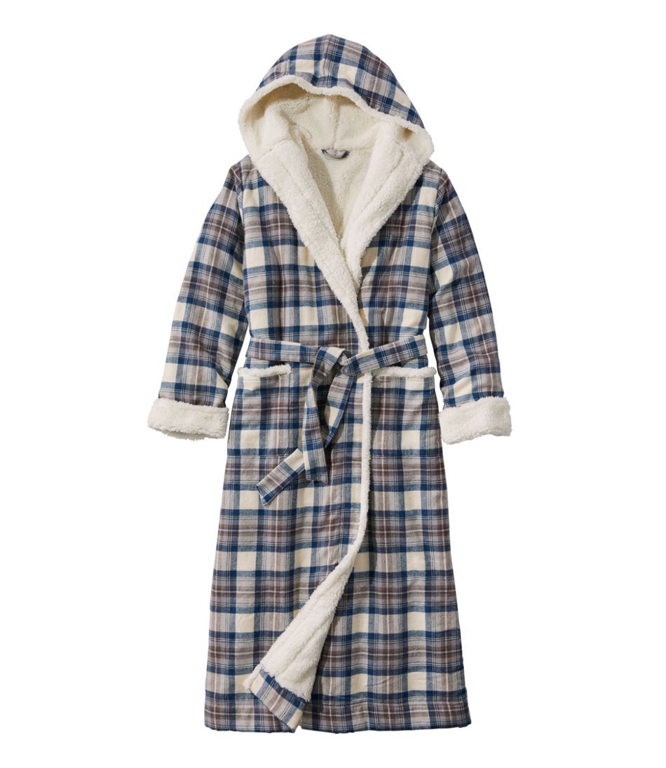 Long Flannel Robe in Women's Flannel Pajamas, Pajamas for Women