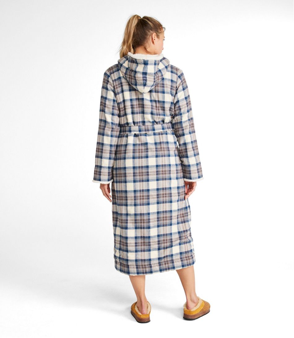 Long Plaid Flannel Robe