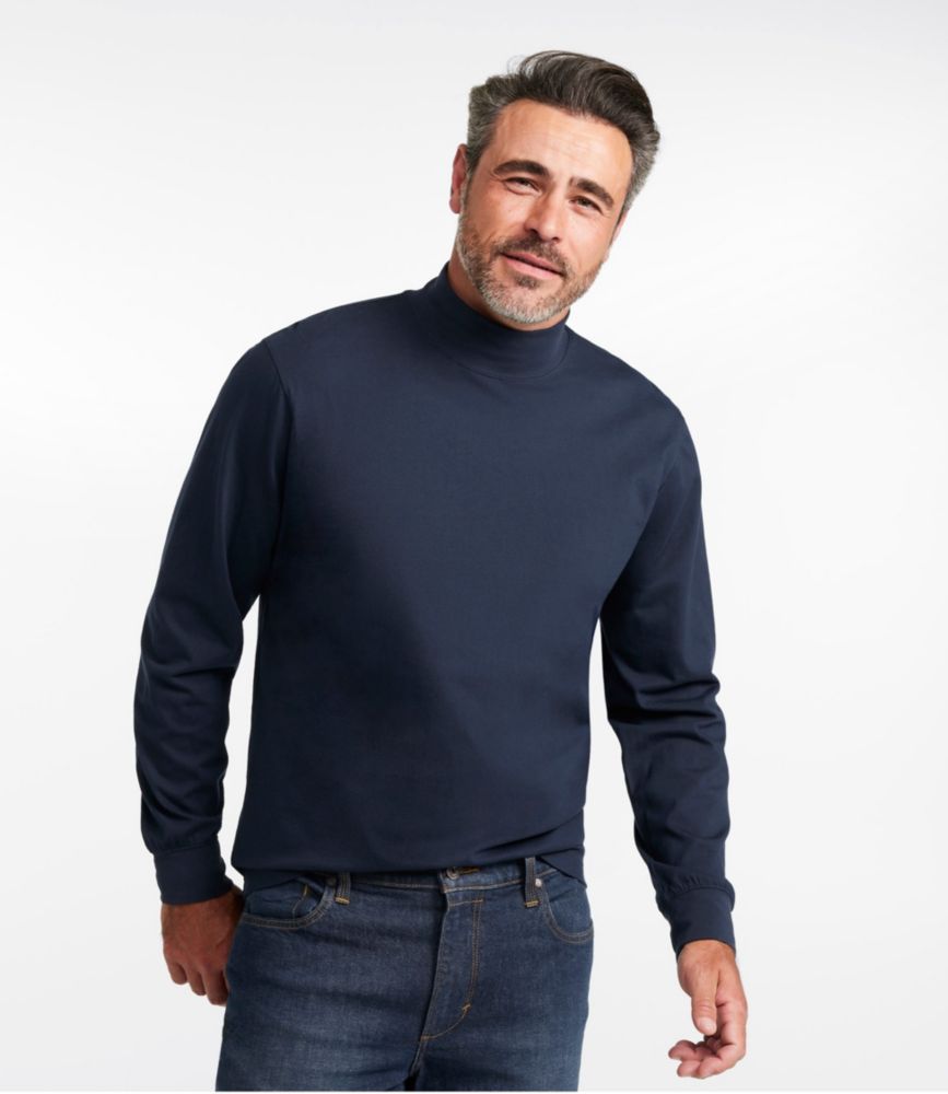 Men's Carefree Unshrinkable Mockneck Shirt, Charcoal Heather, small image number 2