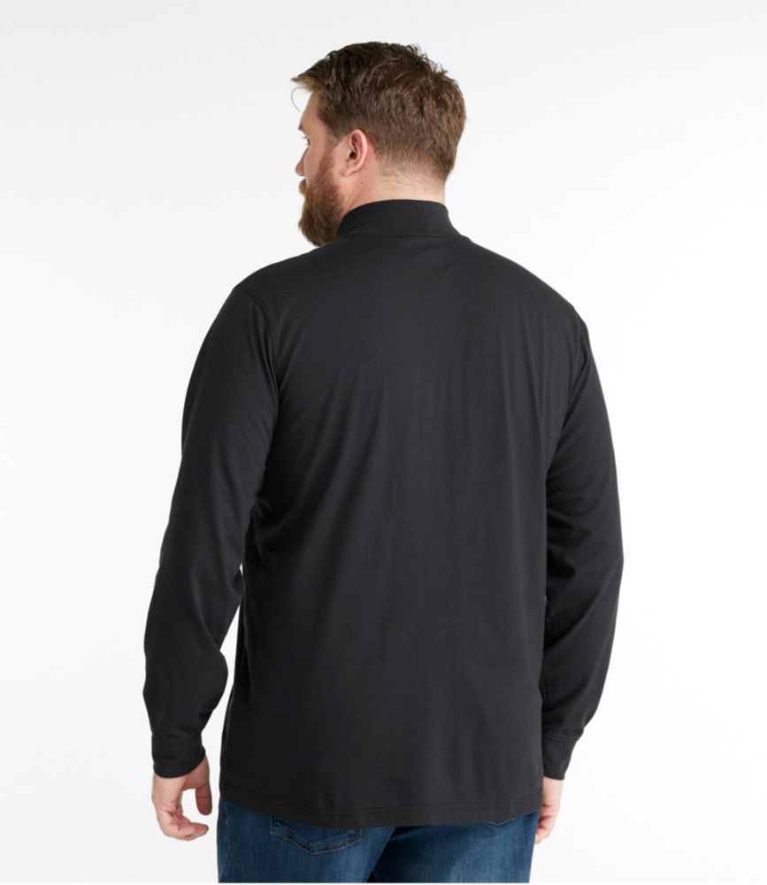 Men's Carefree Unshrinkable Mockneck Shirt, Charcoal Heather, small image number 5