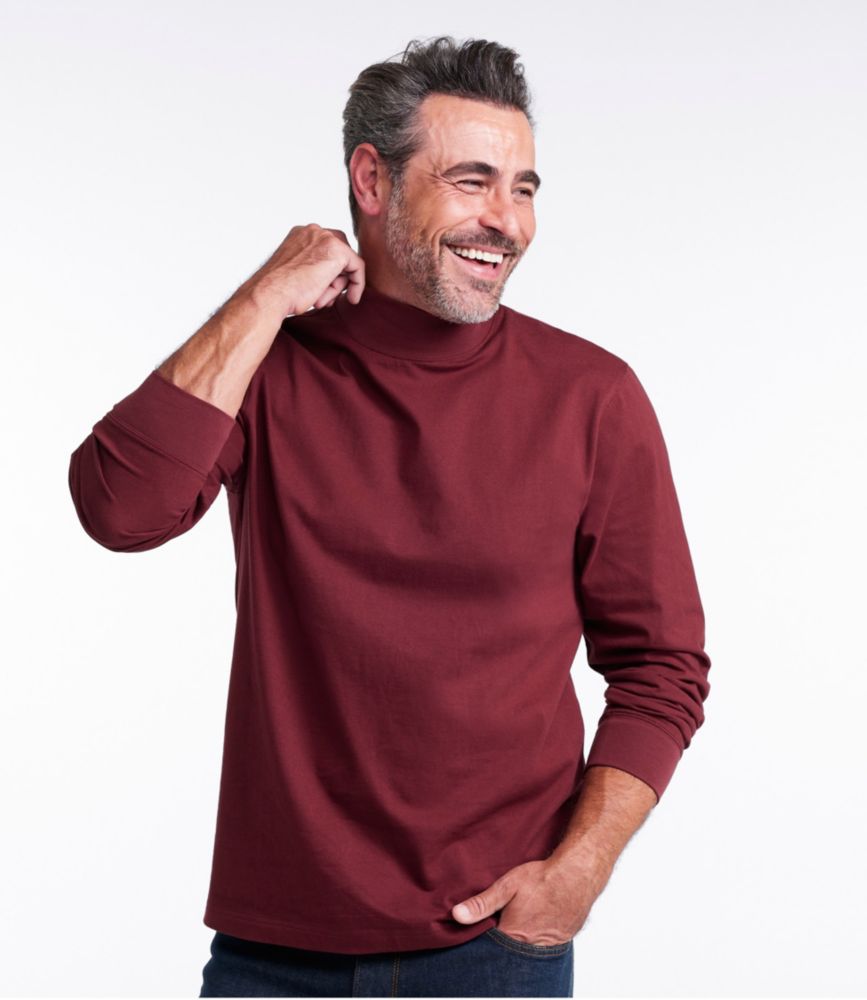 Men's Carefree Unshrinkable Mockneck Shirt First thing in the morning while making my coffee then zip up pull the hood over my head and I'm ready to  head outside to walk the dog then sit and read