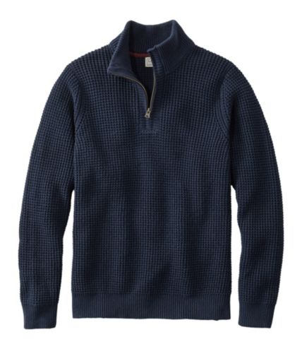 Men's Organic Cotton Sweater, Quarter Zip | Sweaters at L.L.Bean