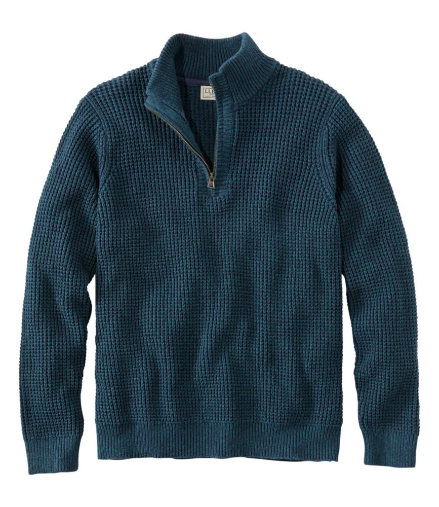 Men's Organic Cotton Sweater, Quarter Zip