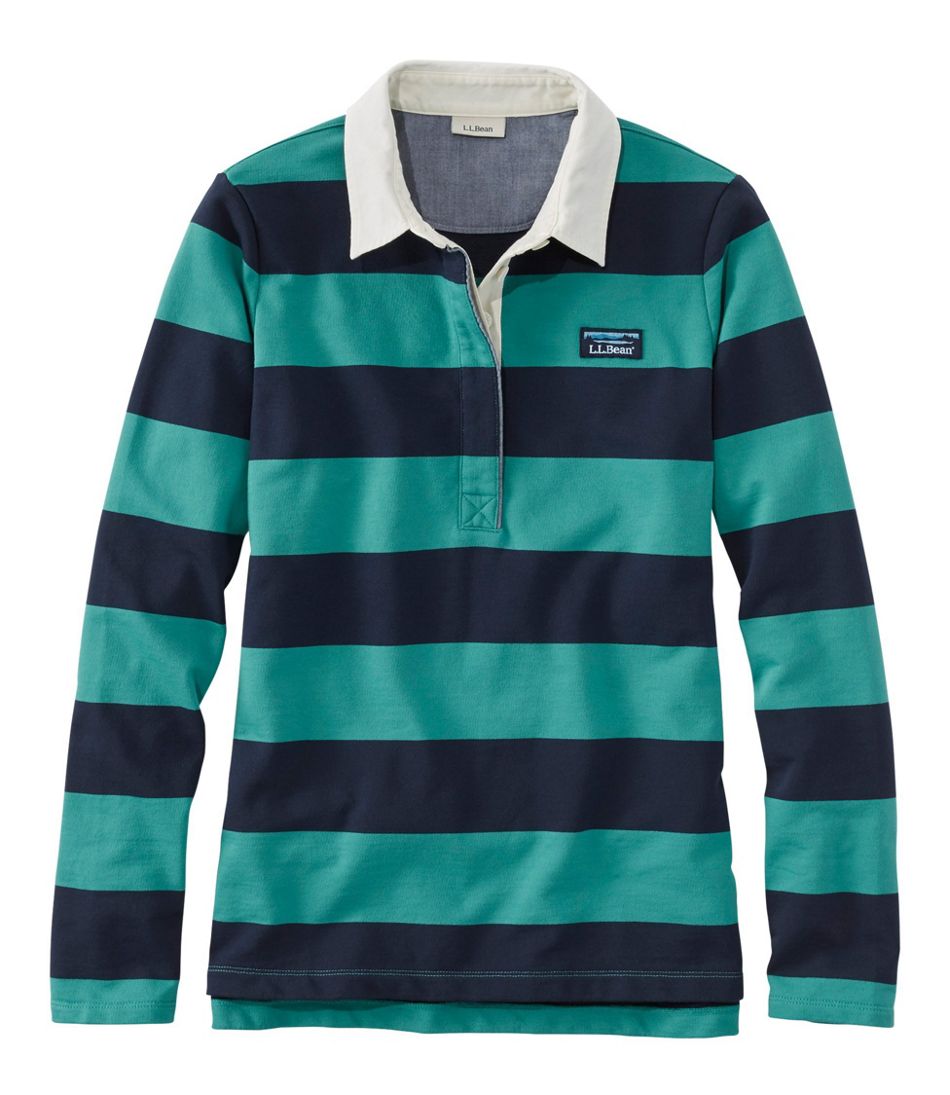 Women's Soft Cotton Rugby, Classic Stripe