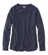 Women's Unshrinkable Mini-Waffle Tee, Long-Sleeve Crewneck | Shirts ...