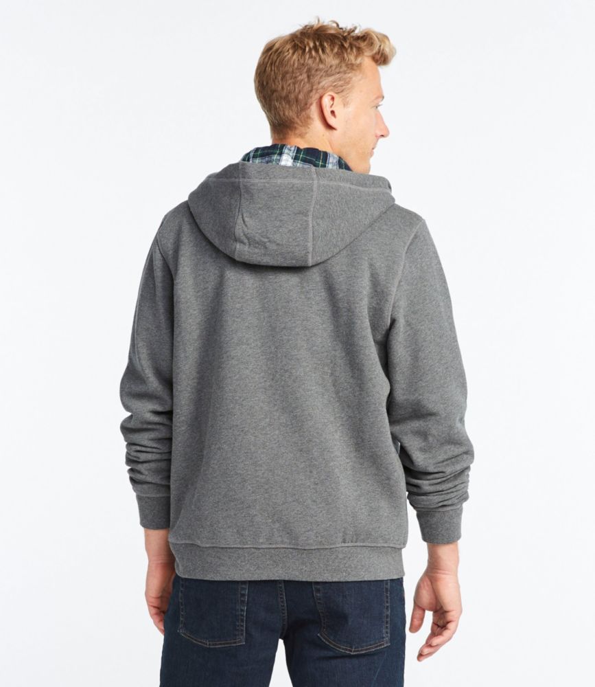 flannel lined hooded sweatshirt