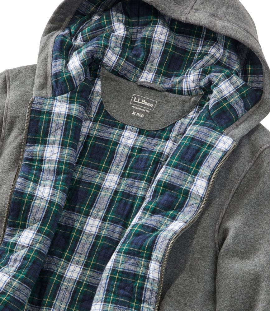 flannel lined sweatshirt