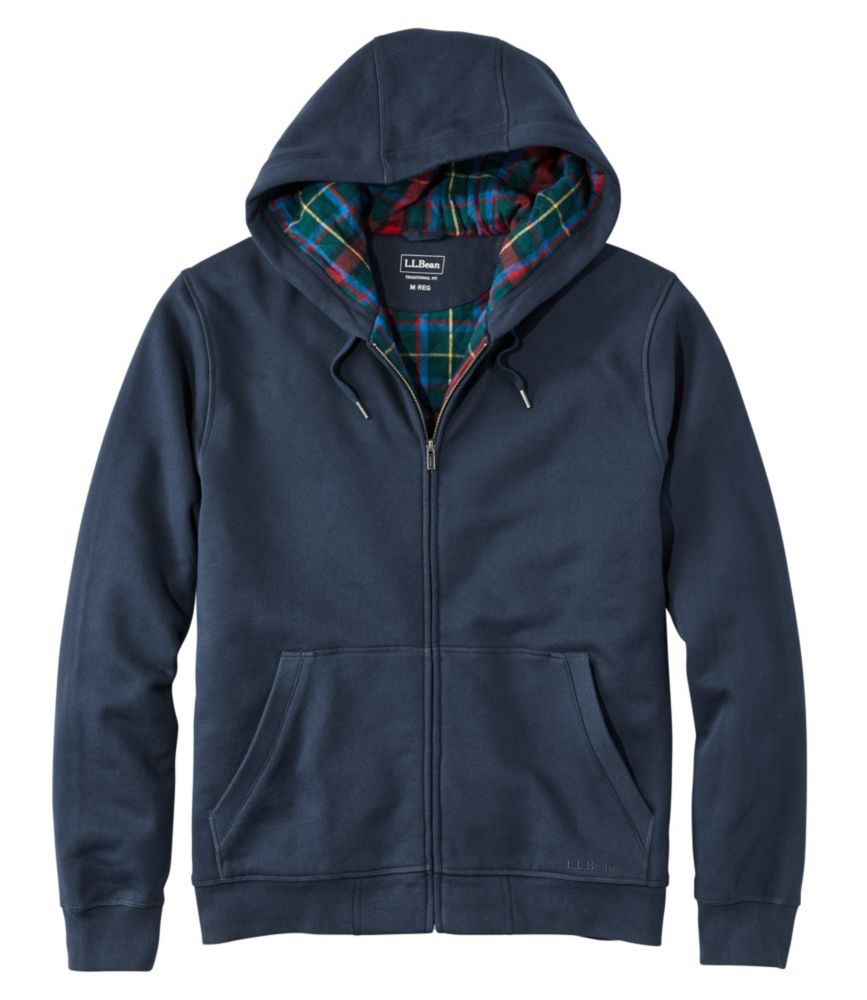 mens hooded flannel jacket with zipper