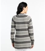 Women's Organic Donegal Sweater, Open Cardigan Stripe