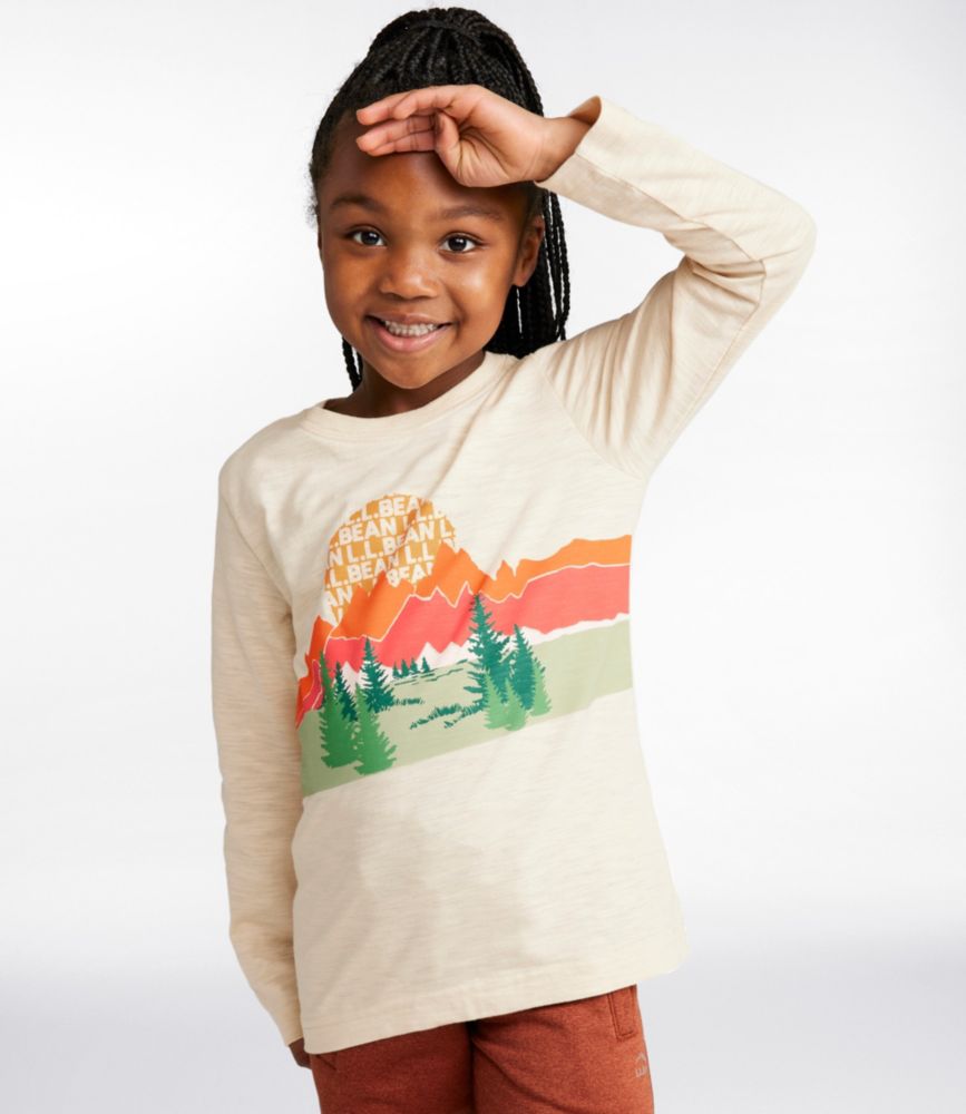 Kids' Graphic Tee, Long-Sleeve Glow-in-the-Dark, Amber Orange S'mores, small image number 2