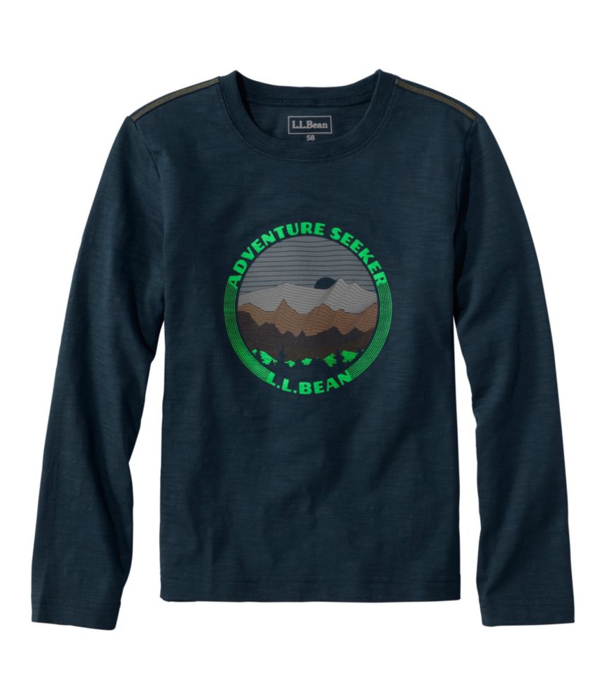 Kids' Graphic Tee, Long-Sleeve Glow-in-the-Dark, Bright Sapphire L.L.Bean, small image number 4