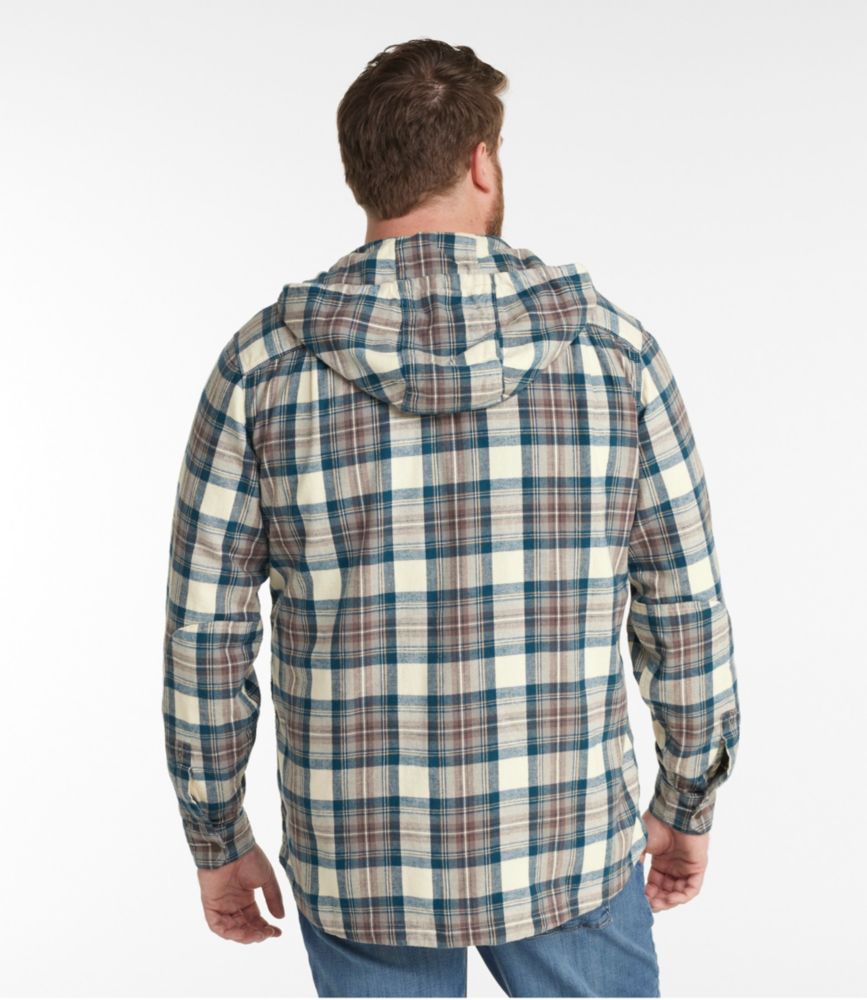 Men's Scotch Plaid Flannel Hooded Shirt, Slightly Fitted, Vintage Red Rob Roy, small image number 5