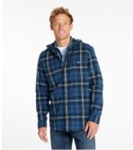 Men's Scotch Plaid Flannel Hooded Shirt, Slightly Fitted