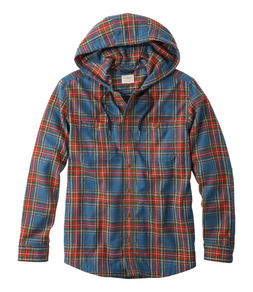 flannel hooded shirt mens