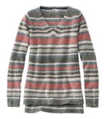 Women's L.L.Bean Shaker-Stitch Sweater, V-Neck Pullover Stripe