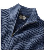 Men's Organic Cotton Waffle Sweater, Full Zip