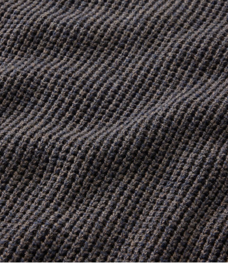 Men's Organic Cotton Waffle Sweater, Full Zip