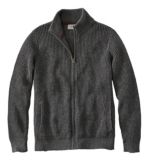 Men's Organic Cotton Waffle Sweater, Full Zip