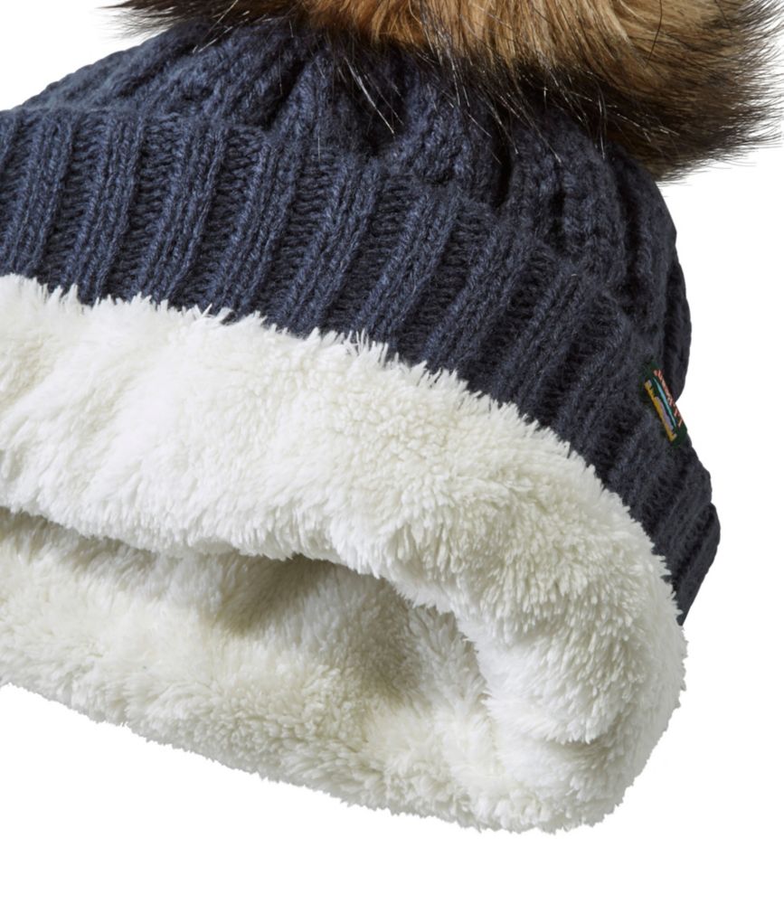 Kids' Cozy Cable Pom Hat, , small image number 2