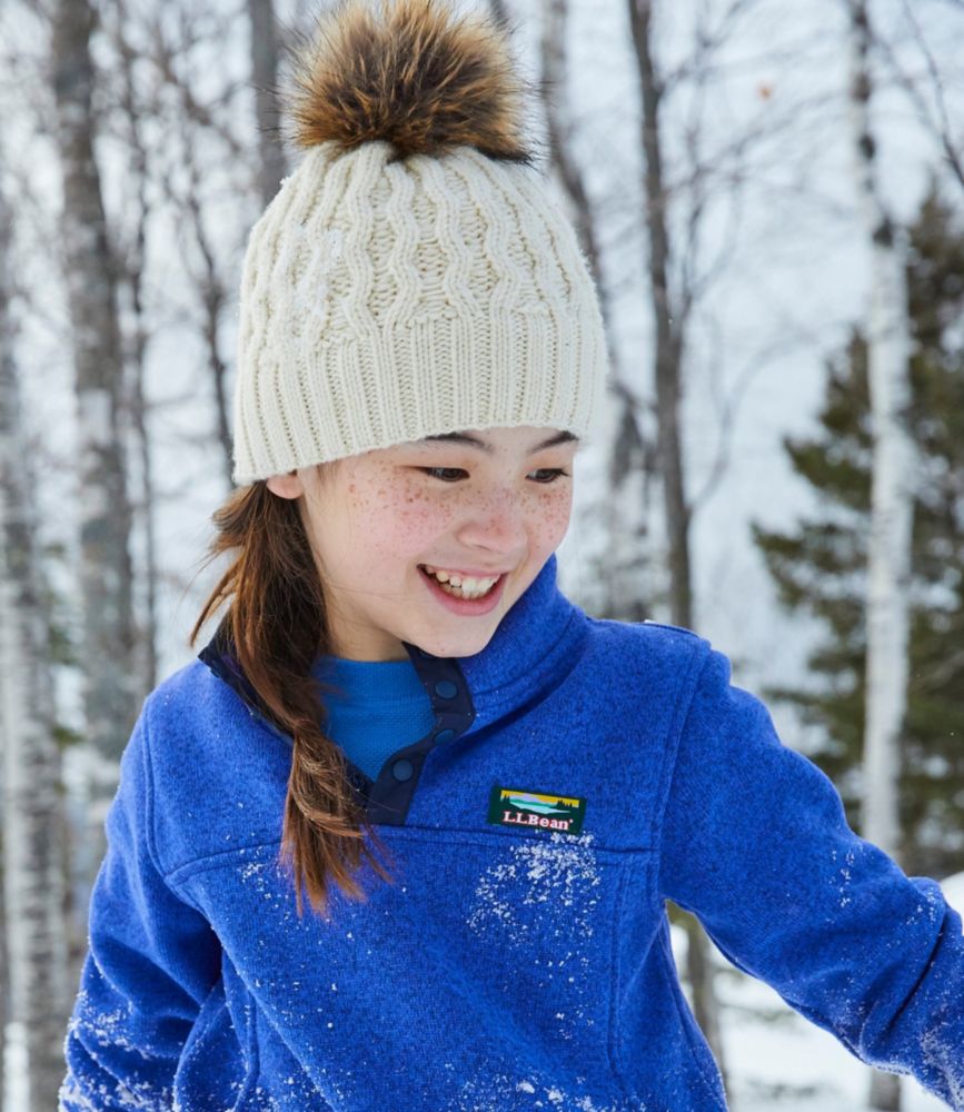 Kids' Cozy Cable Pom Hat, , small image number 3