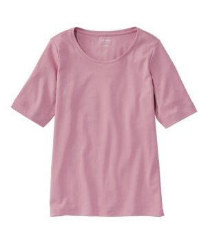 Women's L.L.Bean Jewelneck Tee, Elbow-Sleeve