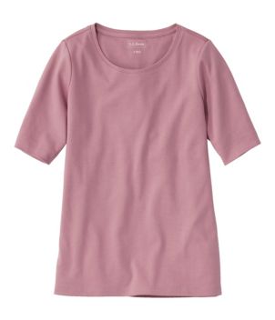 Women's L.L.Bean Jewelneck Tee, Elbow-Sleeve