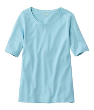 Women's L.L.Bean Jewelneck Tee, Elbow-Sleeve