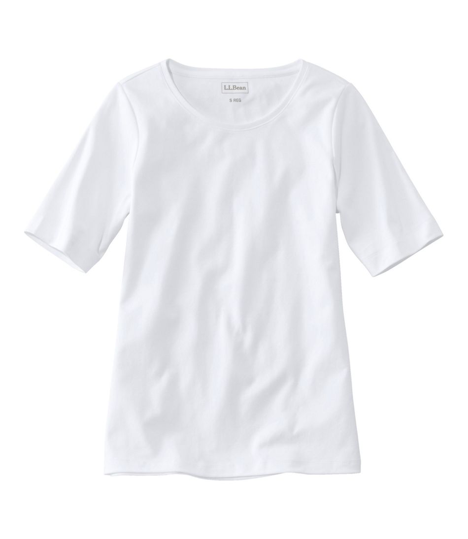 Women's L.L.Bean Jewelneck Tee, Elbow-Sleeve | Shirts & Tops at L.L.Bean