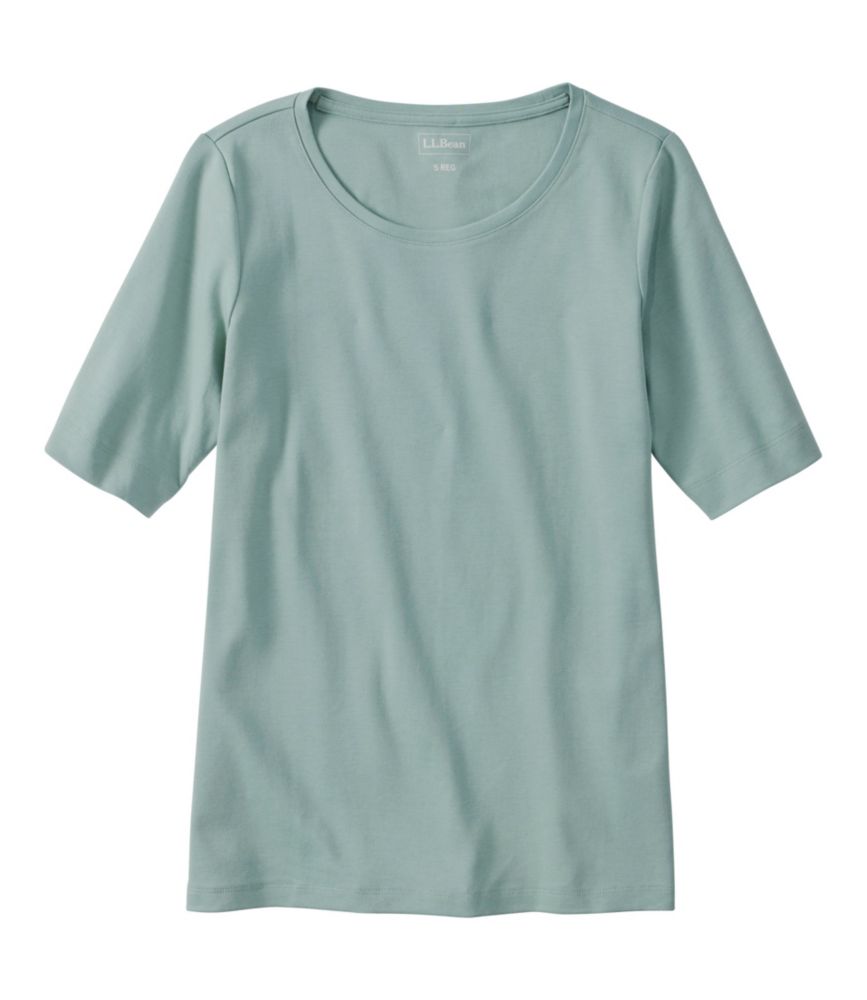 Women's L.L.Bean Jewelneck Tee, Elbow-Sleeve