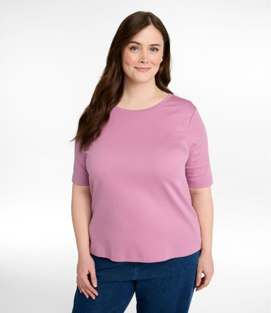 Women's L.L.Bean Jewelneck Tee, Elbow-Sleeve