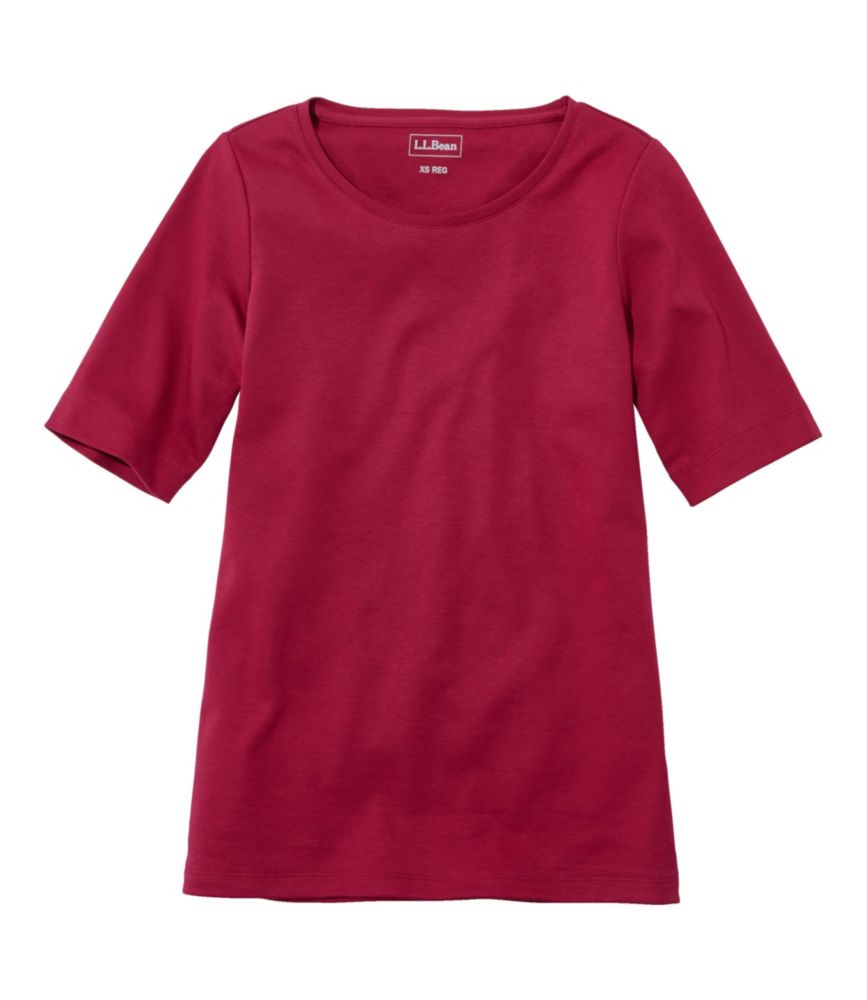 Women's L.L.Bean Jewelneck Tee, Elbow-Sleeve