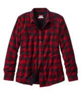 Women's Scotch Plaid Shirt, Sherpa-Lined