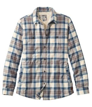 Women's Scotch Plaid Shirt, Sherpa-Lined