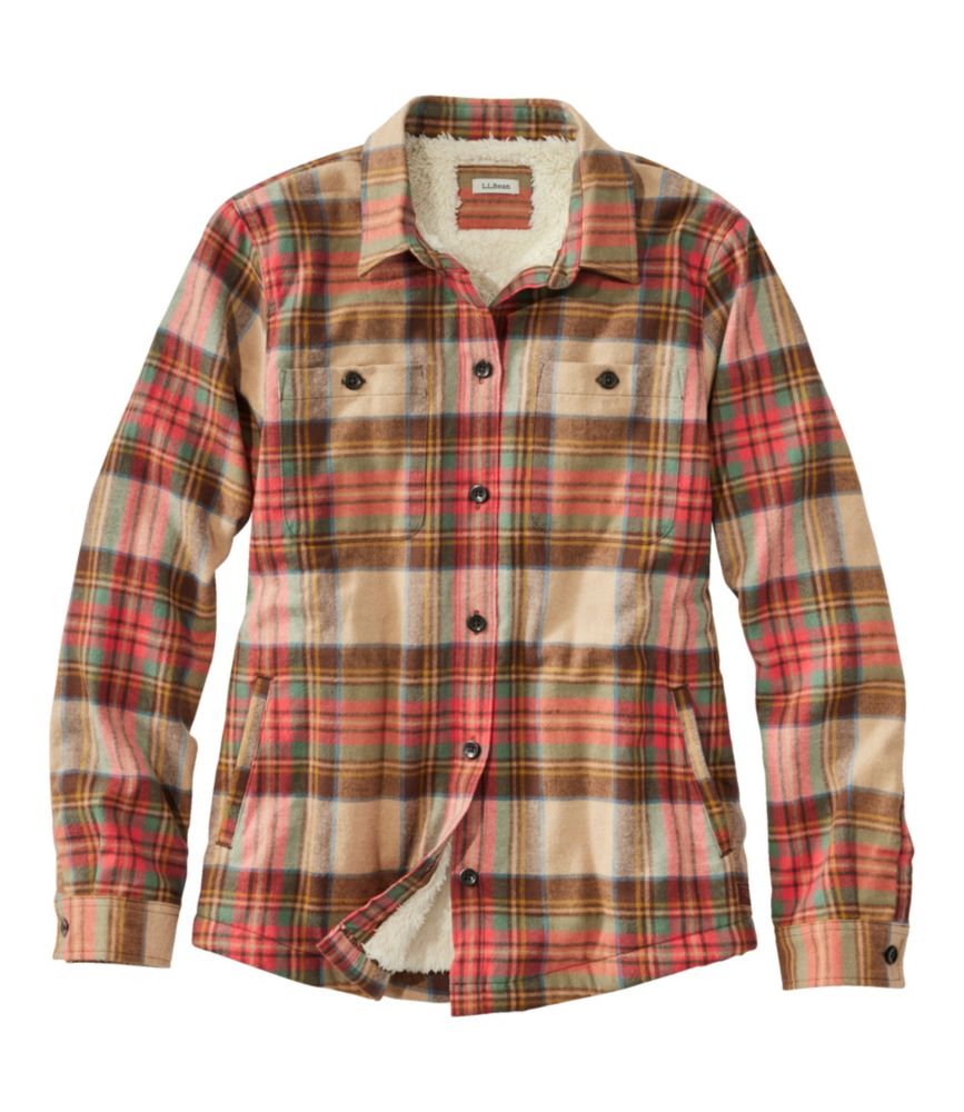 Women s Scotch Plaid Shirt Sherpa Lined