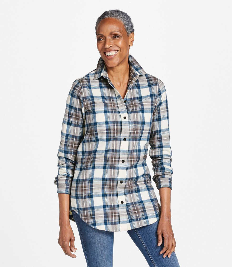 Blue and white checkered shirt outlet womens