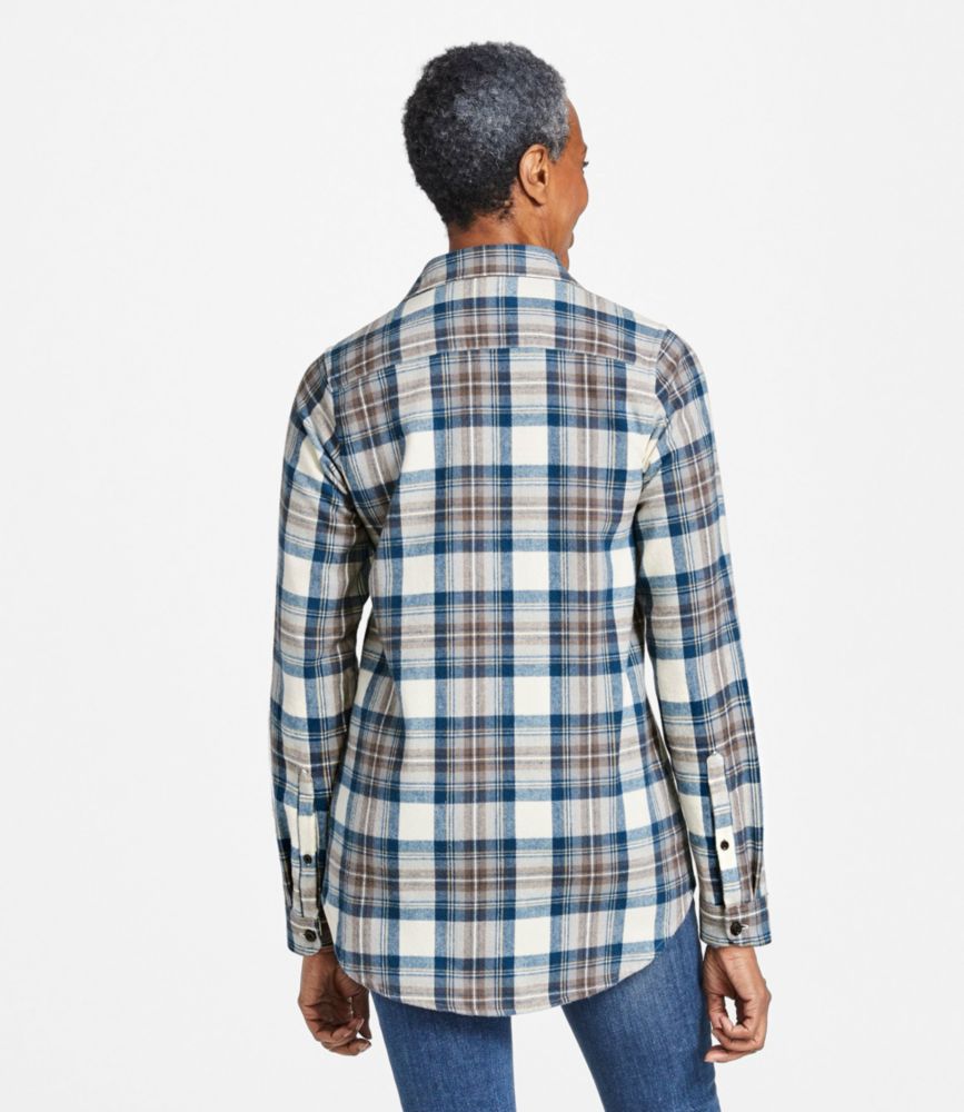 Women's Scotch Plaid Flannel Shirt, Tunic, Angus, small image number 3