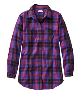 Women's Scotch Plaid Flannel Shirt, Tunic