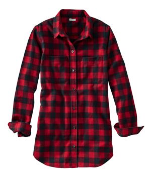 Women's Scotch Plaid Flannel Shirt, Tunic