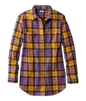 Women's Scotch Plaid Flannel Shirt, Tunic