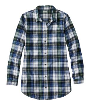 Women's Scotch Plaid Flannel Shirt, Tunic