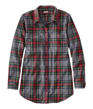 Women's Scotch Plaid Flannel Shirt, Tunic